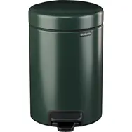 Brabantia Newicon Kosz na śmieci pedałowy 3 l ciemnozielony / średnica 16,8 cm / wysokość 26,4 cm