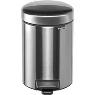 Brabantia Newicon Kosz na śmieci pedałowy 3 L srebrny matowy / średnica 16,8 cm / wysokość 26,4 cm