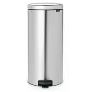 Brabantia Newicon Kosz na śmieci z pedałem 30 L odporny na odciski palców matowy srebrny / średnica 29,3 cm / wysokość 67,9 cm