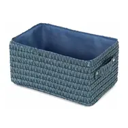 Compactor LILOU niebieska / Kosz do przechowywania tkany z polipropylenu / 23 x 15 x 12 cm