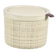 Okrągłe pudełko Curver Jute 2 l beżowe / 17 x 17 x 13 cm