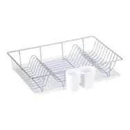 Suszarka do naczyń MSV SAKURA biała / stal chromowana / 48 x 30 x 10 cm