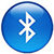 Niebieska ikona Bluetooth – symbol łączności bezprzewodowej Bluetooth