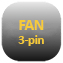Ikona złącza 3-pin do podłączenia wentylatora (FAN)