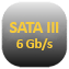 Ikona interfejsu SATA III o przepustowości 6 Gb/s