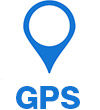 Ikona GPS – niebieski znacznik mapy symbolizujący obsługę lokalizacji GPS