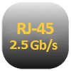 Ikona portu sieciowego RJ-45 o prędkości 2,5 Gb/s do połączenia z siecią