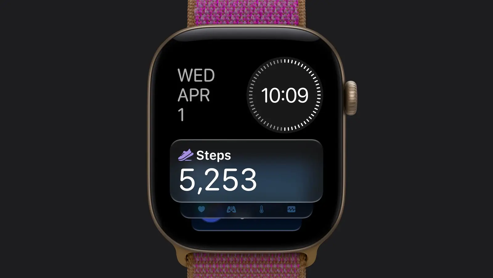 Ciferník Apple Watch s počtem kroků