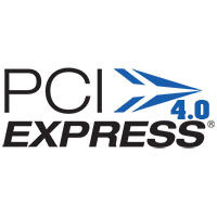 Logo PCI Express 4.0 – interfejs magistrali PCIe dla kart graficznych i dysków SSD