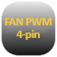 Złącze wentylatora FAN PWM 4-pin Ikona złącza wentylatora FAN PWM 4-pin do regulacji prędkości obrotowej