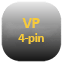 Złącze VP 4-pin Ikona złącza VP 4-pin do zasilania płyty głównej