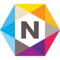 Logo producenta Netgear – kolorowy sześciokąt z literą N