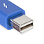 Ikona złącza USB 3.0 Type-A, niebieski wtyk do podłączania urządzeń peryferyjnych