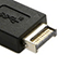 Zdjęcie złącza USB 3.1 Type-A męskiego — czarny plastikowy konektor z metalową wtyczką