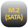 Interfejs M.2 SATA Ikona interfejsu M.2 SATA dla dysków SSD