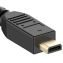 Złącze Mini HDMI – zbliżenie wtyczki z czarnym kablem