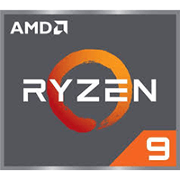 Logo AMD Ryzen 9 – seria procesorów do wydajnych komputerów stacjonarnych i stacji roboczych