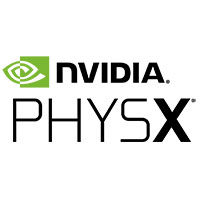 Logo NVIDIA PhysX – technologia akceleratora fizyki dla kart graficznych