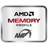 Logo AMD Memory Profile (AMP) – technologia optymalizacji wydajności pamięci RAM