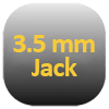 Ikona złącza 3,5 mm Jack – wejście/wyjście audio do słuchawek i mikrofonu