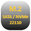 Ikona formatu M.2 SATA/NVMe 22110 dla dysków SSD