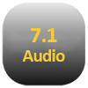 Ikona obsługi dźwięku 7.1 Audio – dźwięk przestrzenny dla komponentów PC