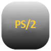 Ikona złącza PS/2 do podłączenia klawiatury lub myszy