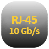Ikona złącza RJ-45 z prędkością transmisji 10 Gb/s