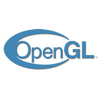 Logo OpenGL – graficzne API do sprzętowo akcelerowanego renderowania grafiki 2D i 3D