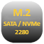 Ikona formatu dysku SSD M.2 SATA/NVMe 2280